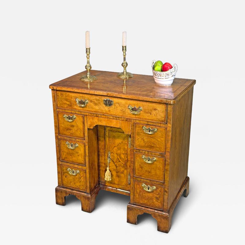George I Figured Walnut Kneehole Desk