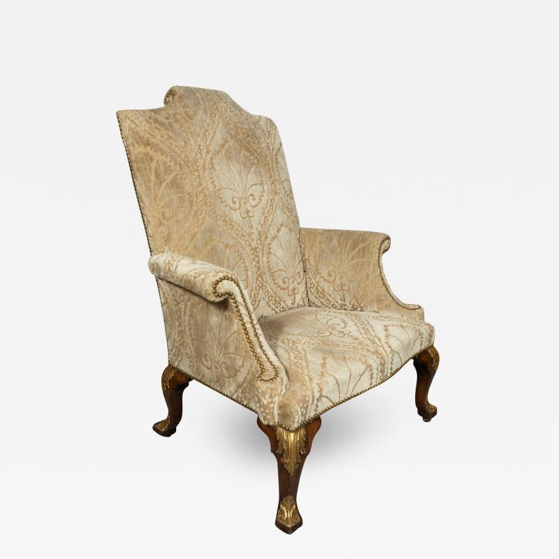 George I Walnut And Parcel Gilt Armchair