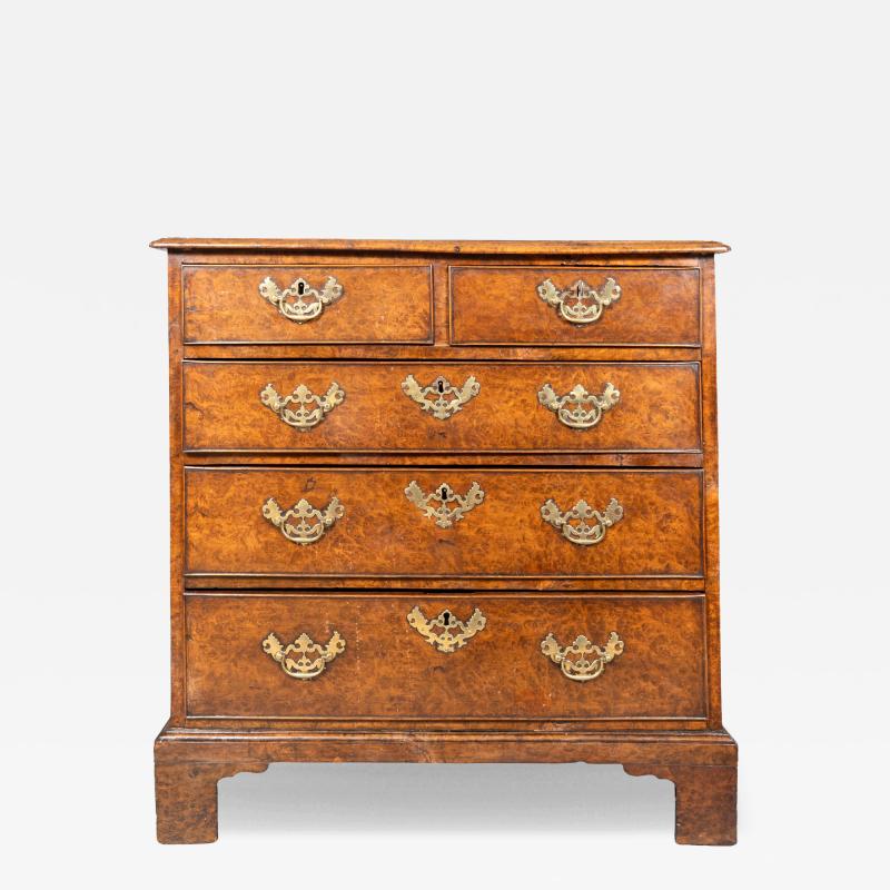 George II Burl Walnut Chest Of Drawers