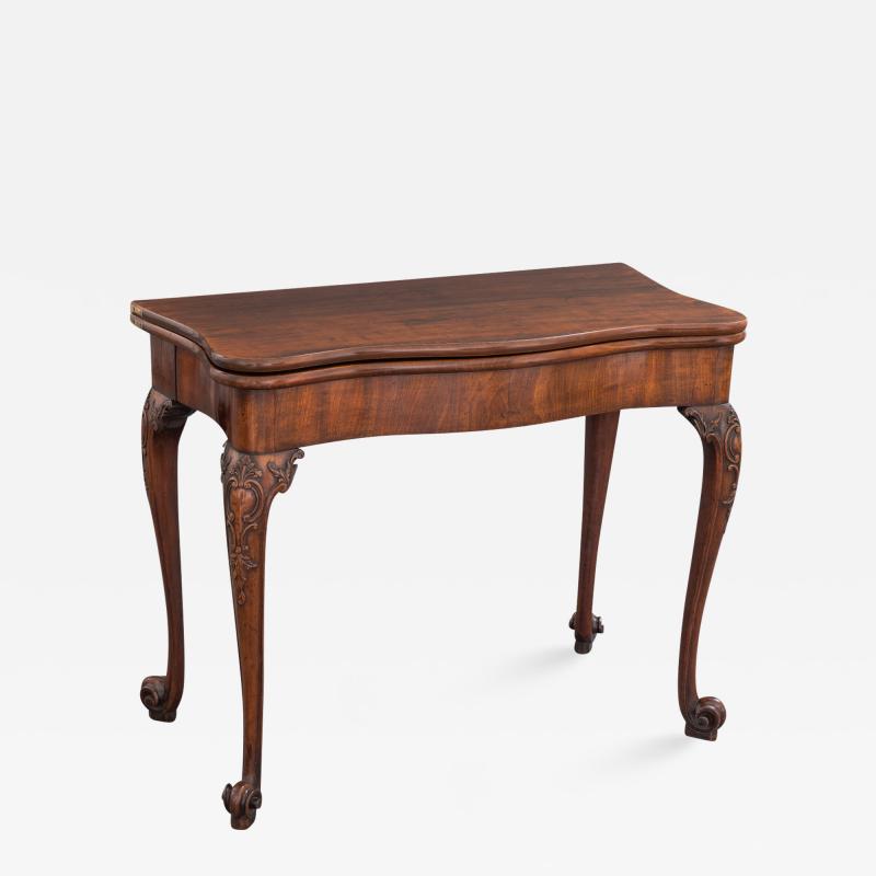 George II Mahogany Concertina Action Card Table