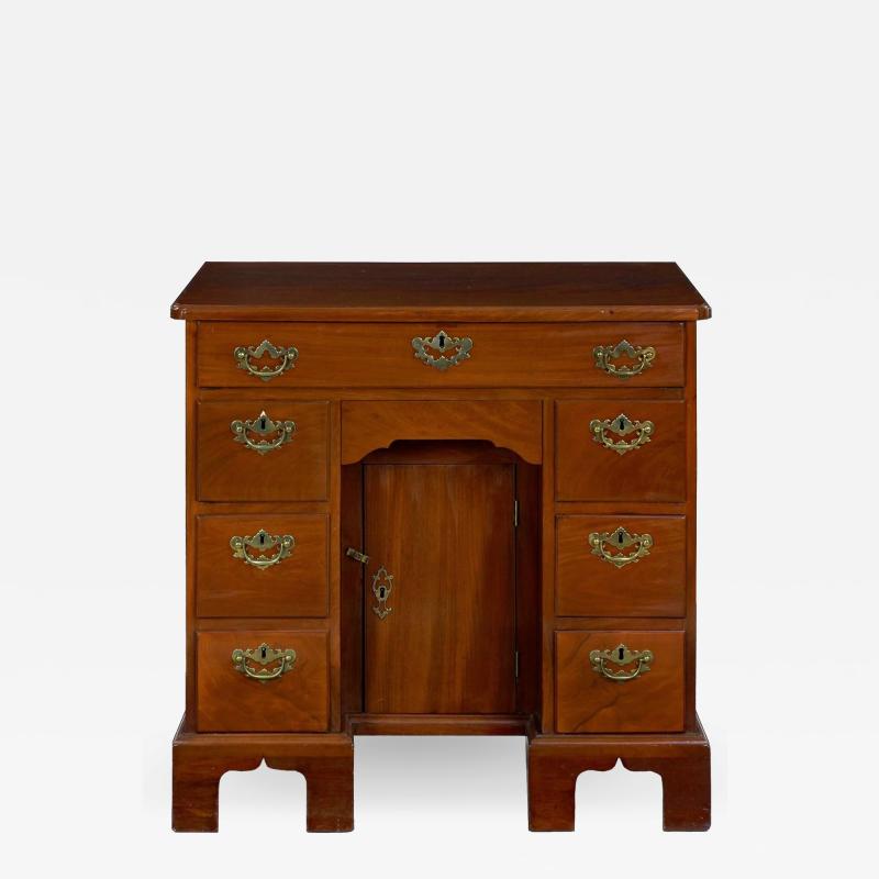 George II Mahogany Kneehole Dressing Table Desk England c 1750