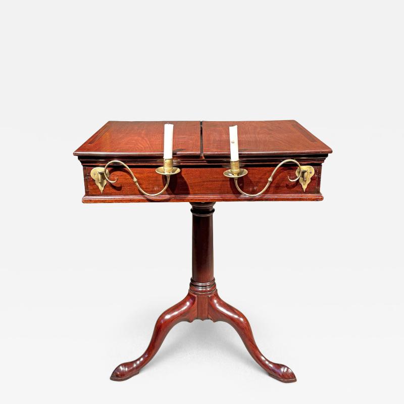 George II Mahogany adjustable double reading table stand
