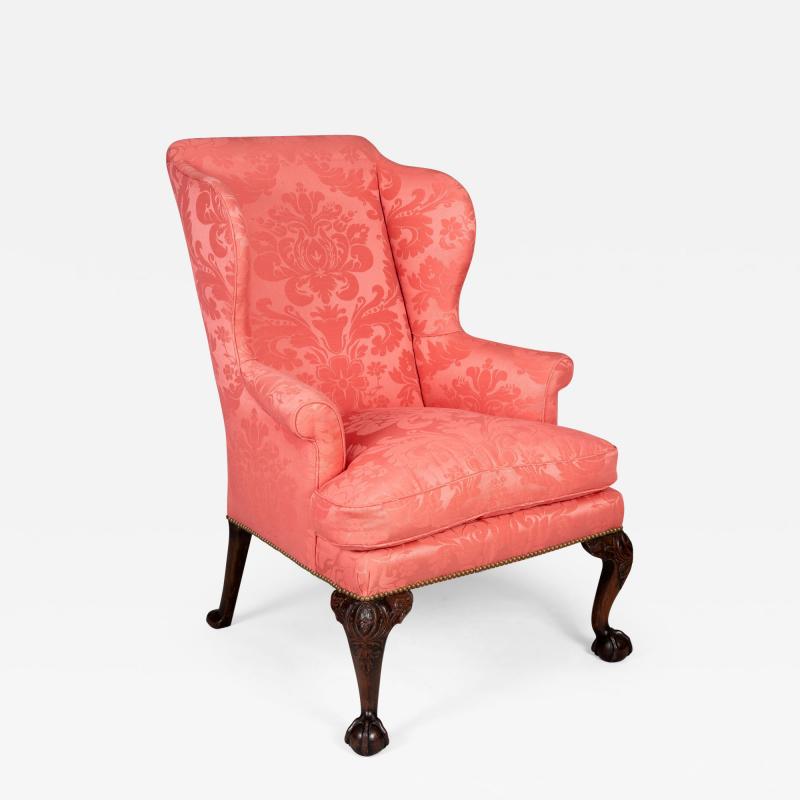 George II Period Walnut Wing Chair