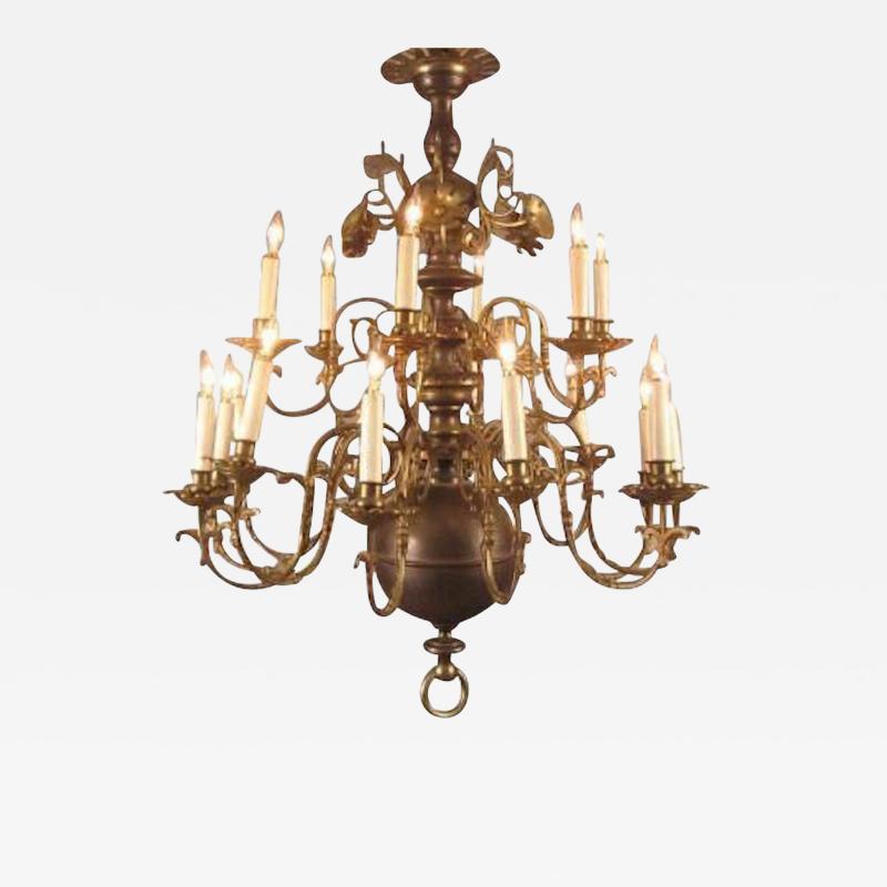 George II Style Brass Chandelier