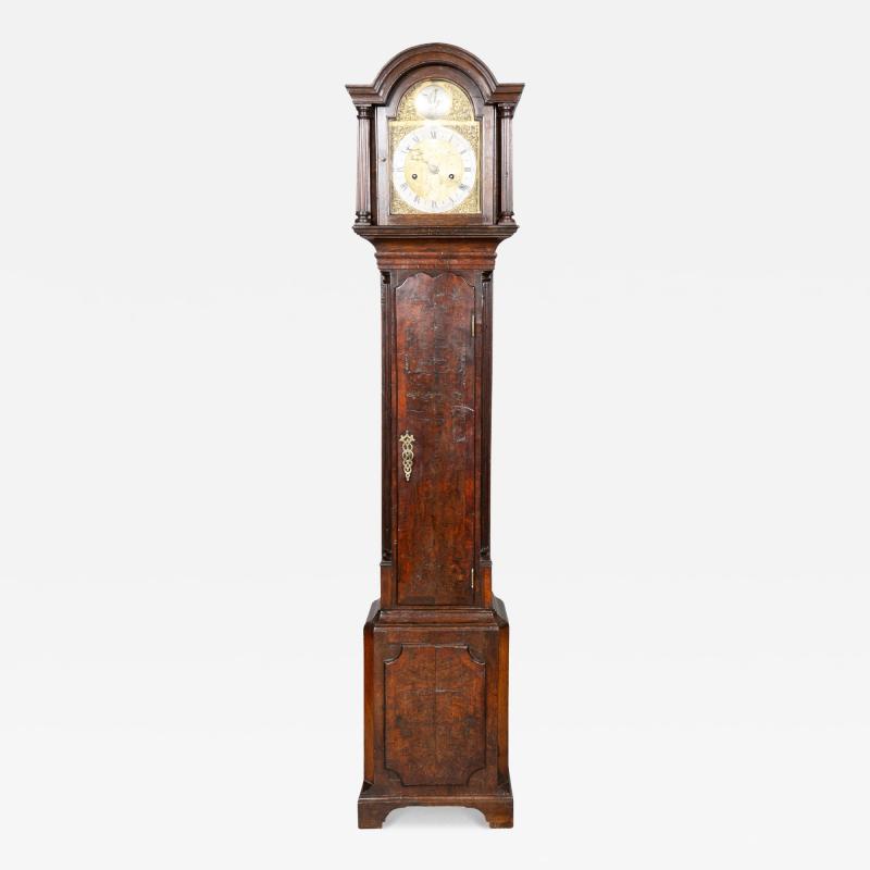 George II Walnut And Oak Grandmother Clock