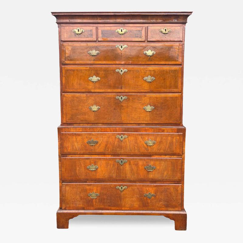 George II Walnut Chest On Chest