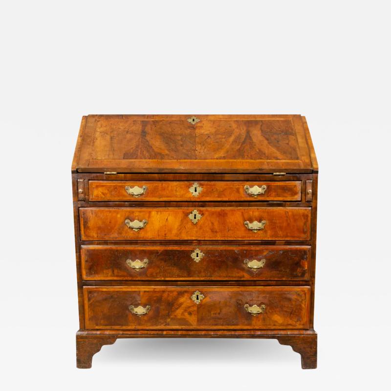 George II Walnut Slant Lid Desk