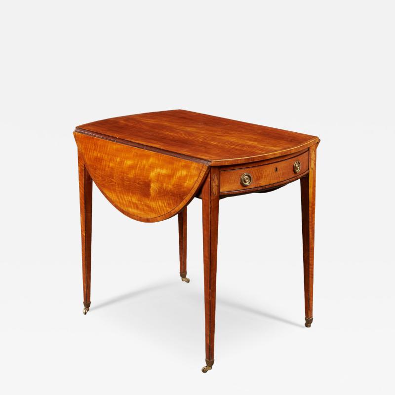 George III Bees Wing Satinwood Pembroke Table