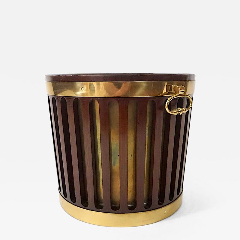 George III Brass Bound Pierced Mahogany Bucket circa 1790