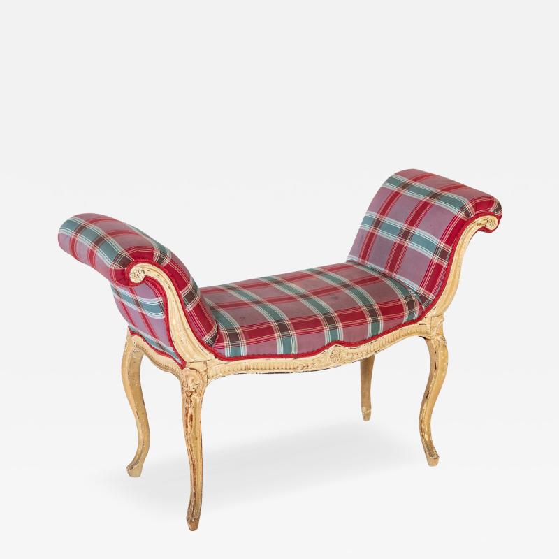 George III French Hepplewhite Painted Window Bench