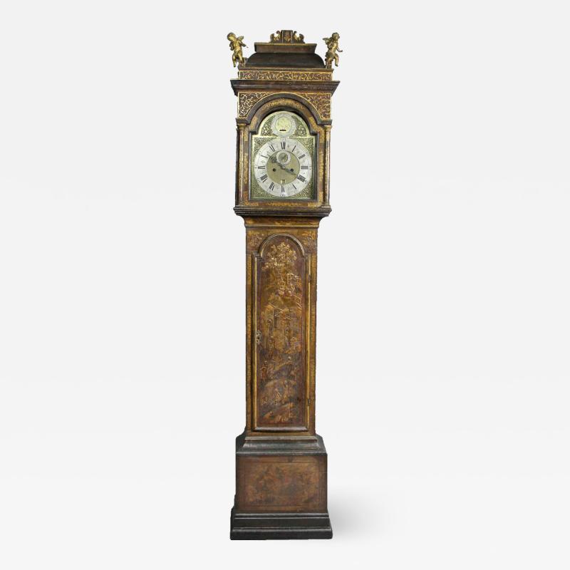 George III Japanned Tall Case Clock By William Harvey