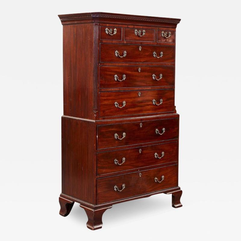 George III Mahogany Chest on Chest