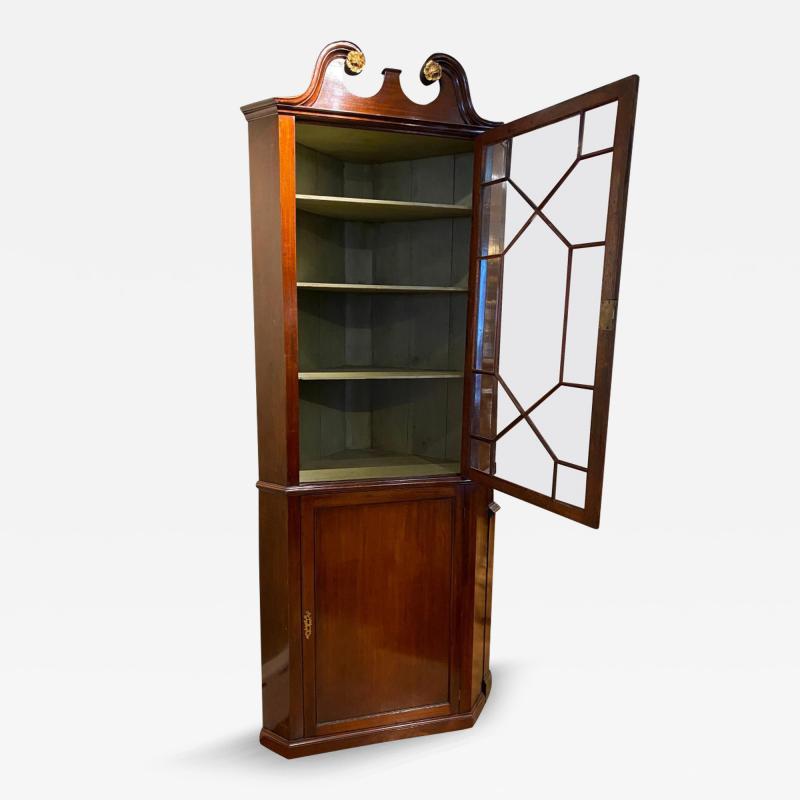 George III Mahogany Corner Cabinet