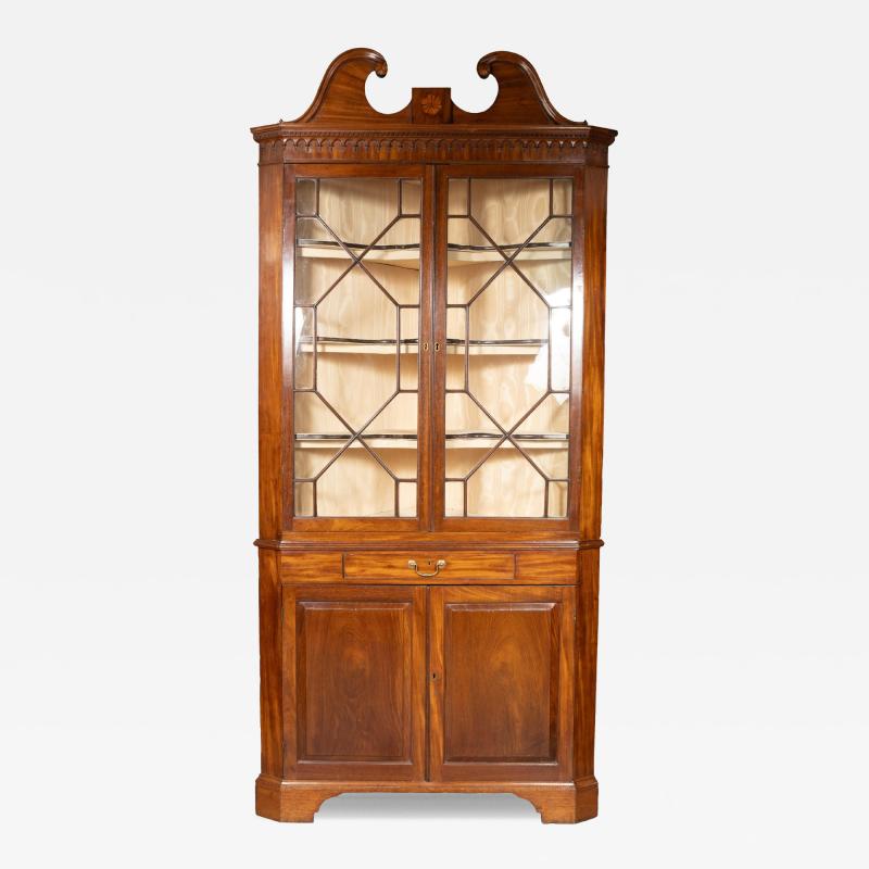 George III Mahogany Corner Cabinet