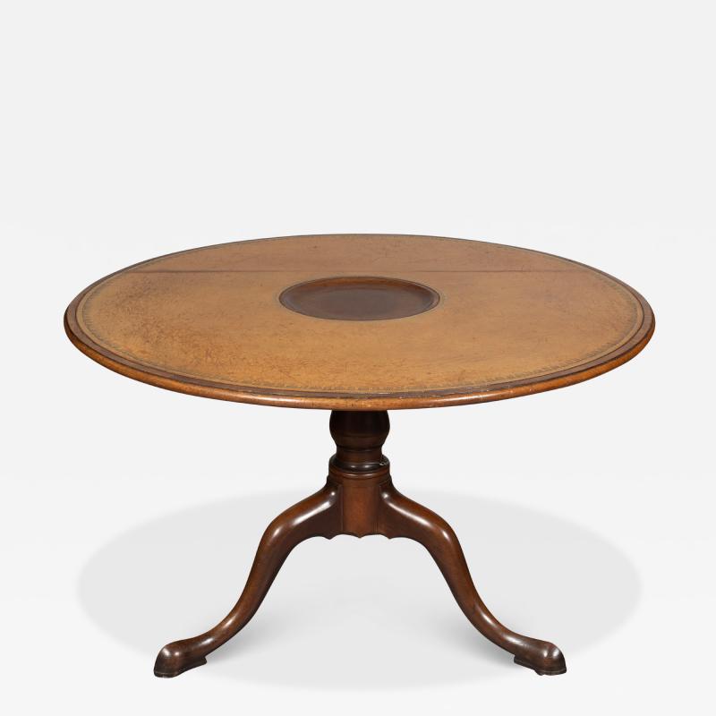 George III Mahogany Leather Top Games Table