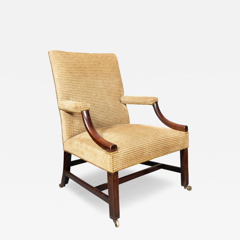 George III Mahogany Library Armchair