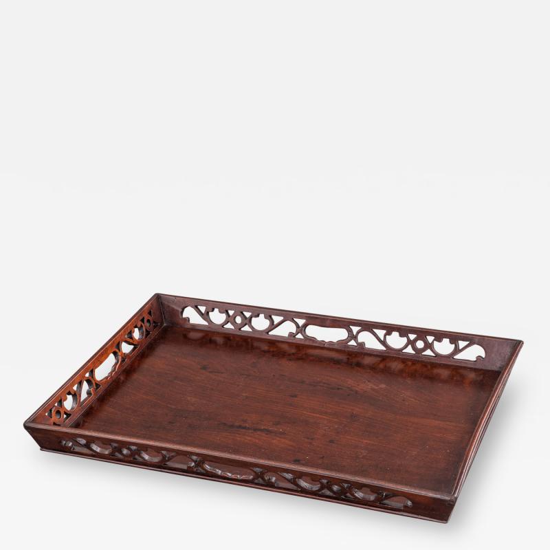 George III Mahogany Tray of Generous Proportions