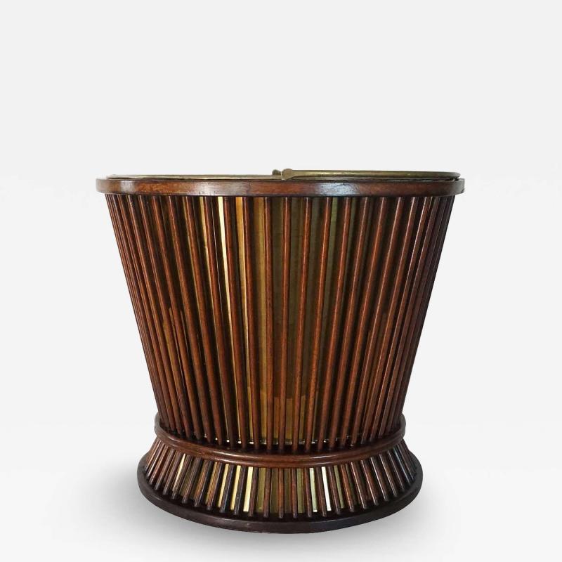 George III Mahogany and Brass Peat or Kindling Bucket