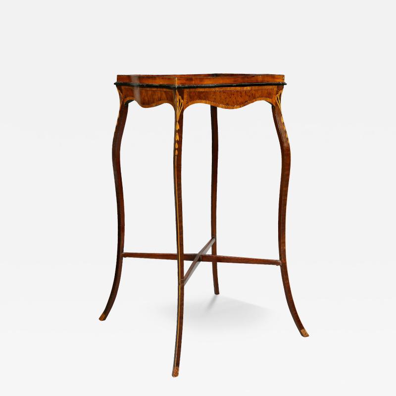 George III Mahogany and Inlaid Kettle Stand