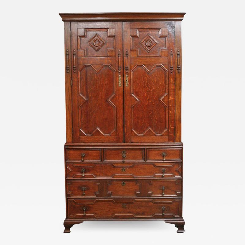 George III Oak Linen Press