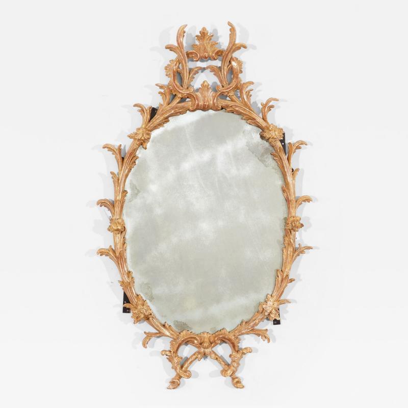 George III Oval Giltwood Mirror