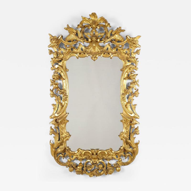 George III Period English or Irish Chinese Chippendale Mirror circa 1770