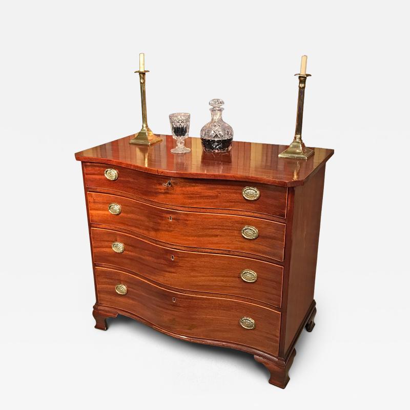 George III Period Mahogany Serpentine Fronted Chest