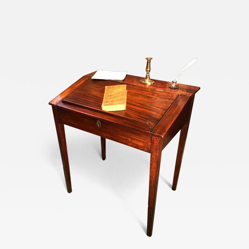 George III Period Mahogany Tally Desk