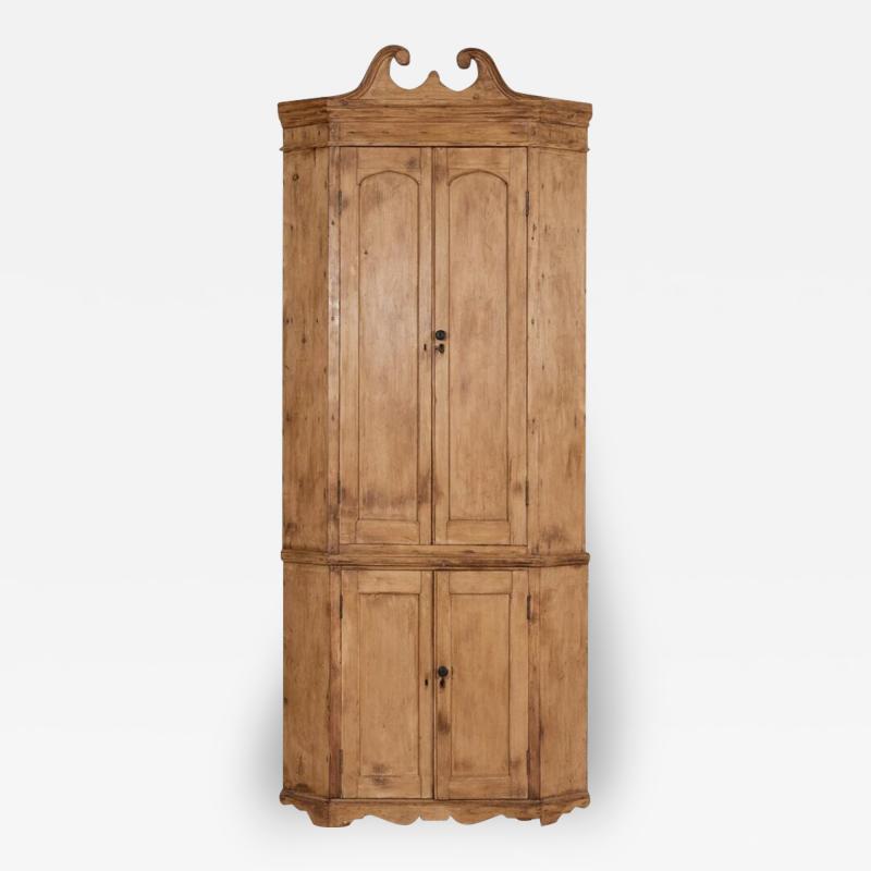 George III Pine Corner Cupboard