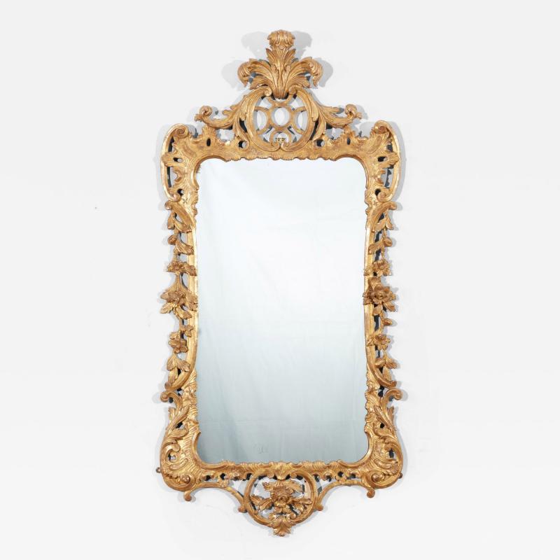 George III Rococo Giltwood Mirror