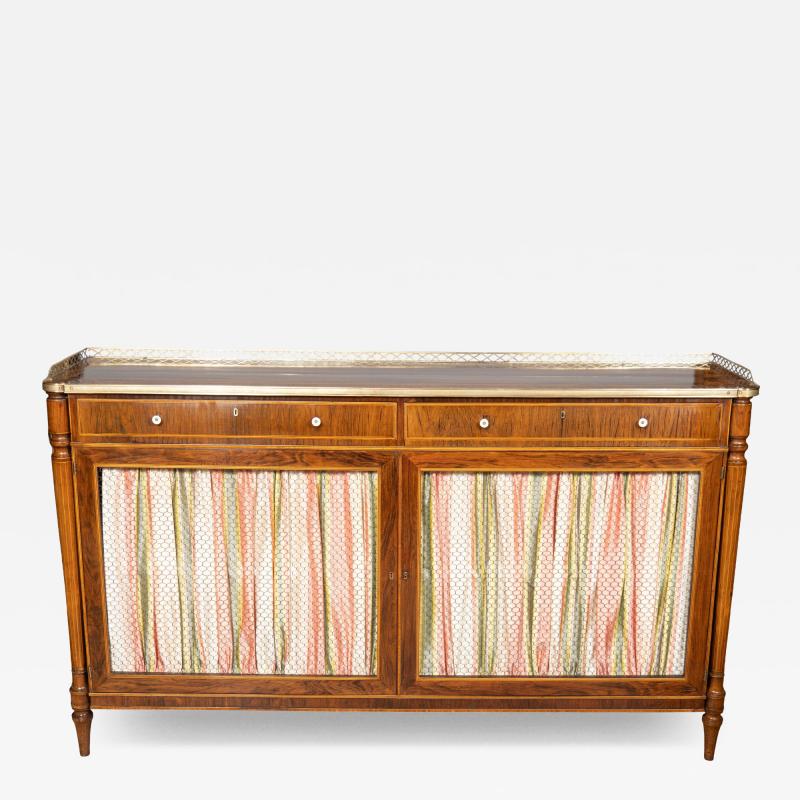 George III Rosewood And Brass Mounted Credenza