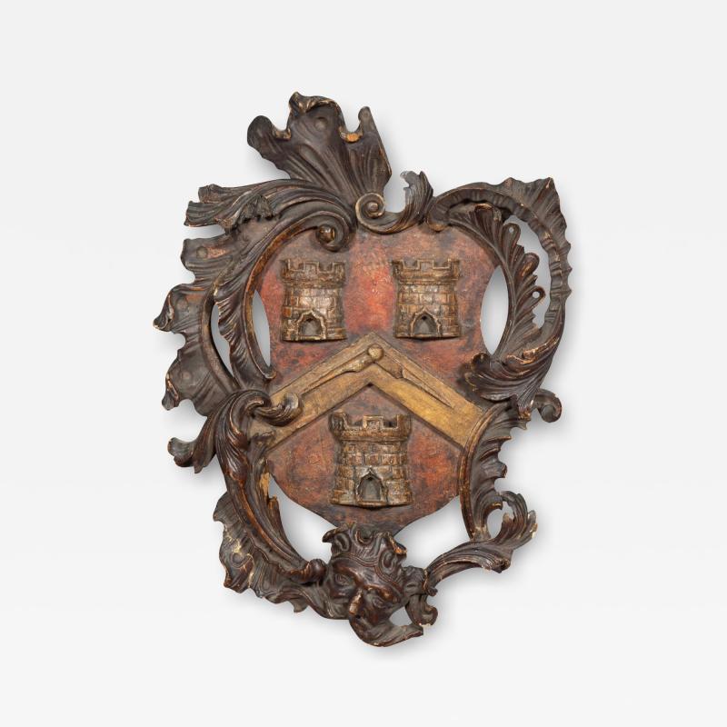 George III Walnut And Polychrome Coat Of Arms