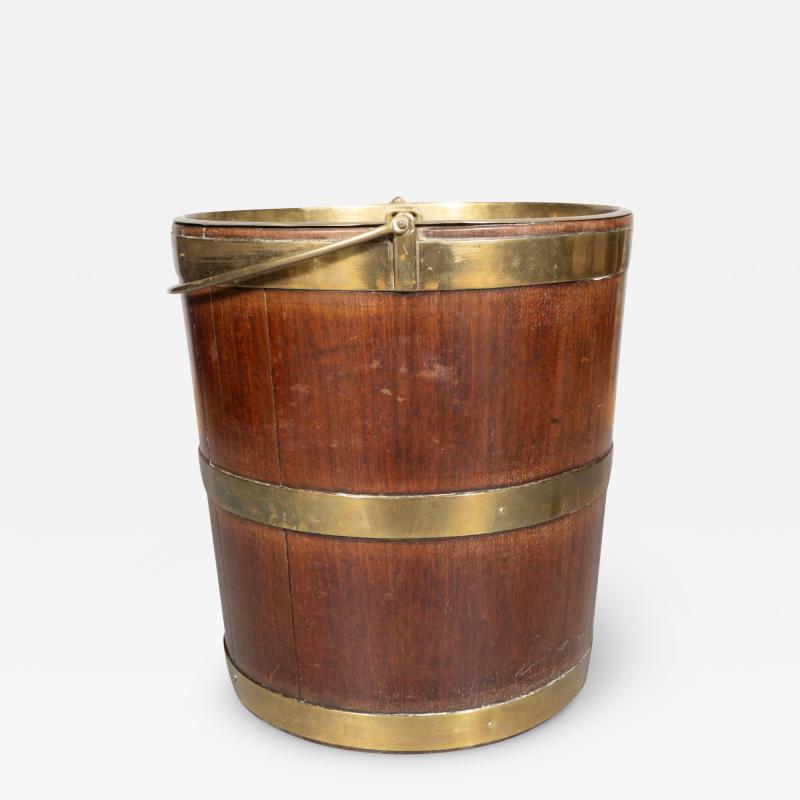 George IV Mahogany And Brass Bound Peat Bucket