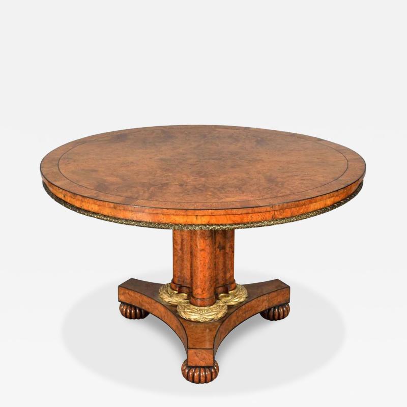 George IV Pollard Oak Center Table c 1825