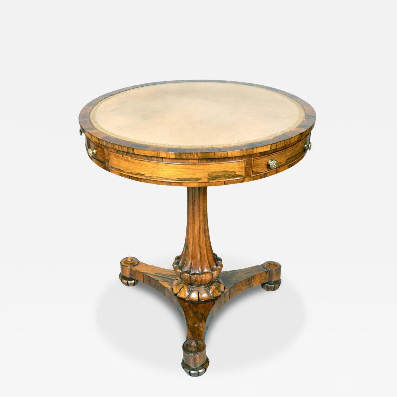George IV Rosewood Drum Table