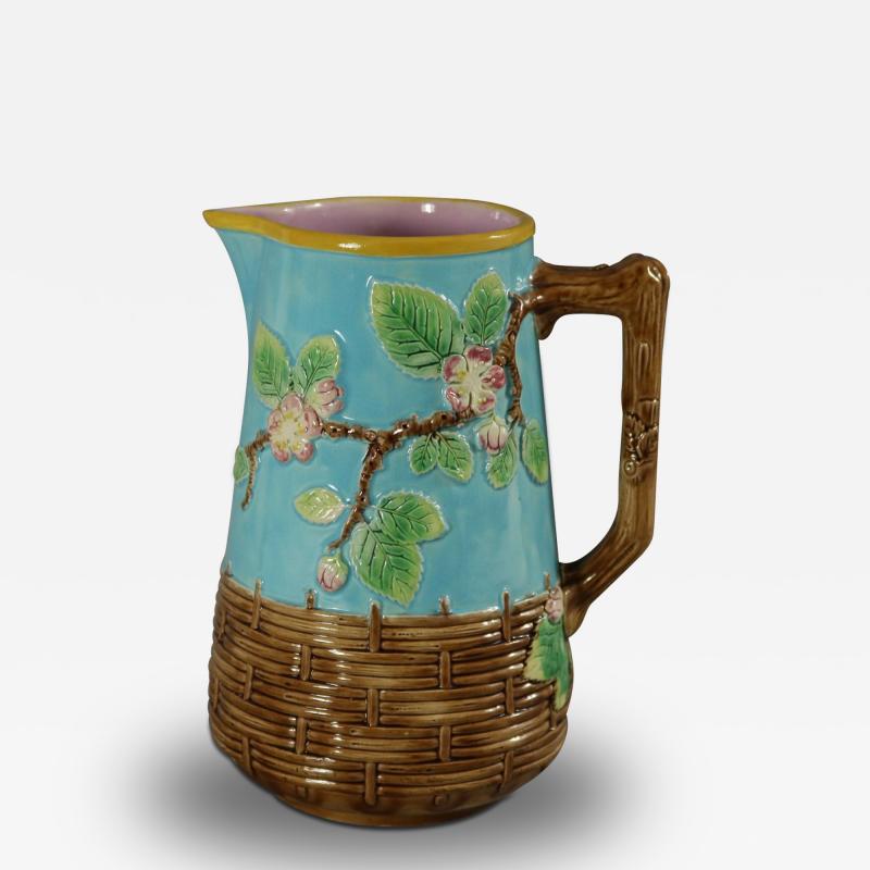 George Jones George Jones Majolica Apple Blossom Jug Pitcher