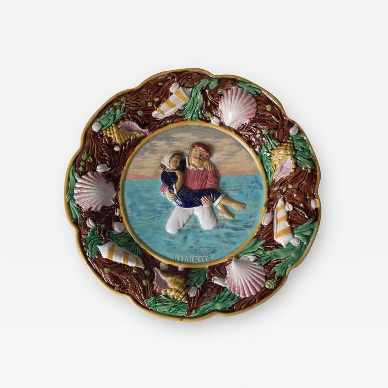 George Jones George Jones Majolica Biarritz Plate