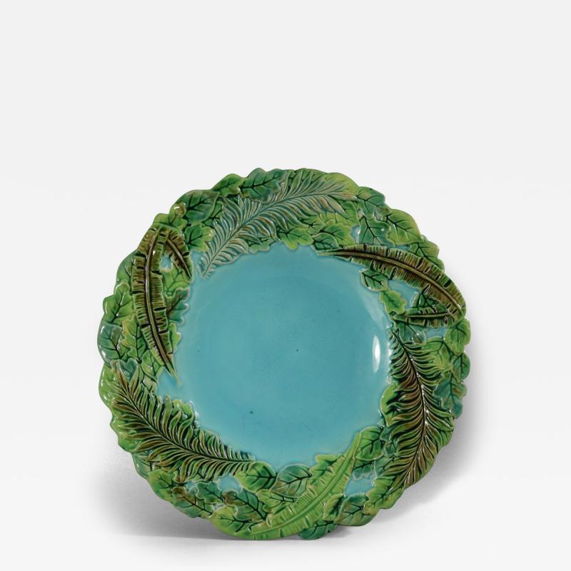 George Jones Majolica Jungle Leaves Plate