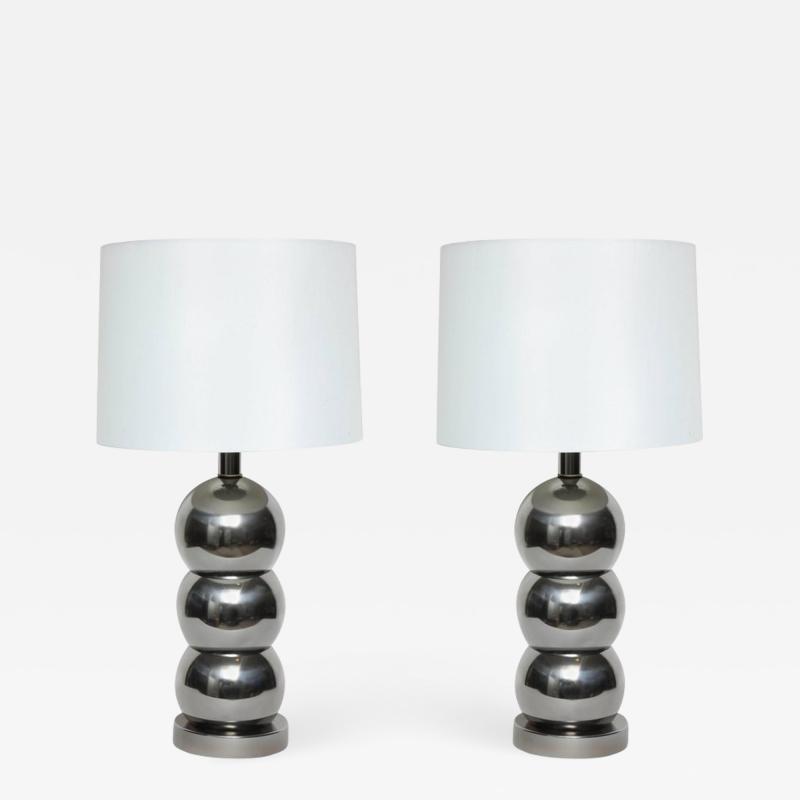 George Kovacs George Kovacs Stacked Gunmetal Ball Lamps