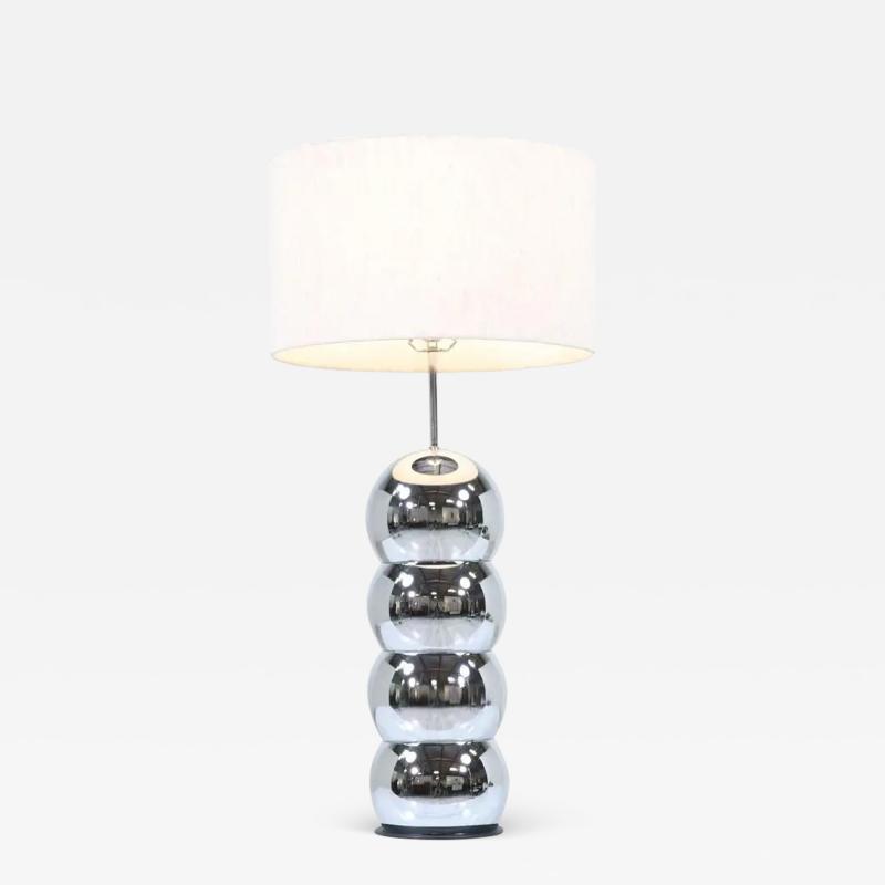 George Kovacs Mid Century Modern Stacked Ball Chrome Table Lamp by George Kovacs