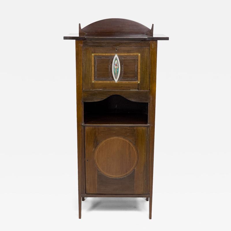 George Montague Ellwood G M Ellwood J S Henry J M King attr An Arts Crafts Mahogany Music Cabinet 