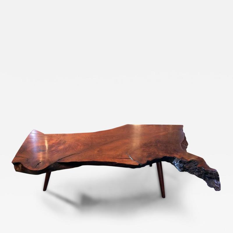 George Nakashima Early Walnut Slab Coffee Table by George Nakashima