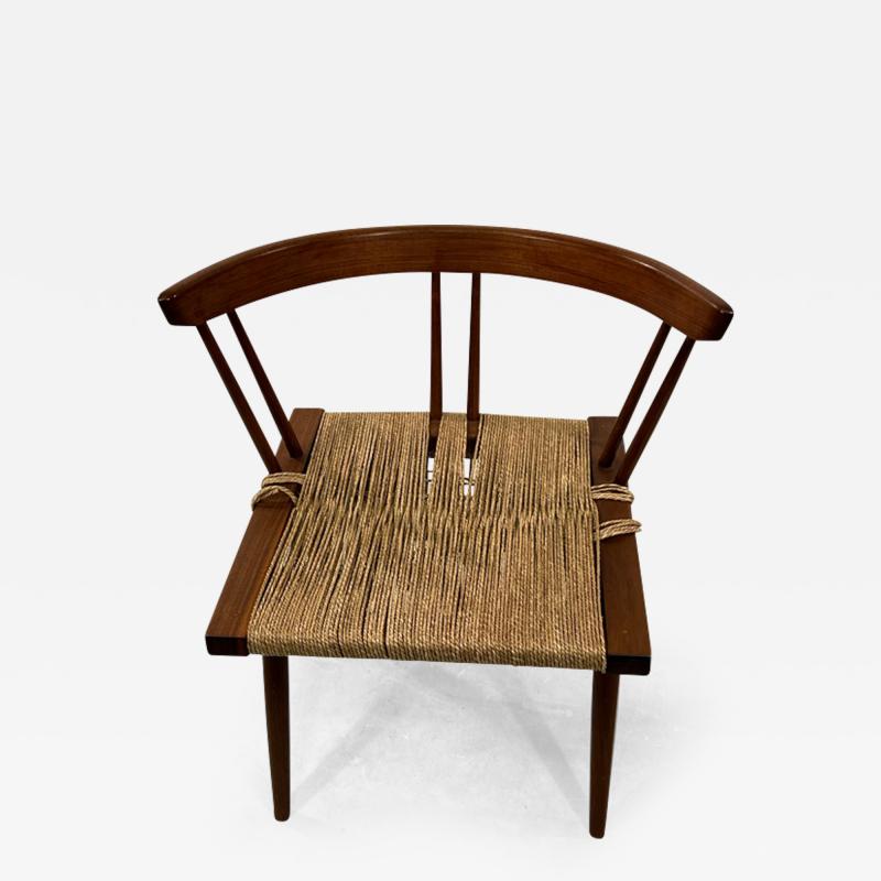 George Nakashima GEORGE NAKASHIMA WOOD AND JUTE CHAIR
