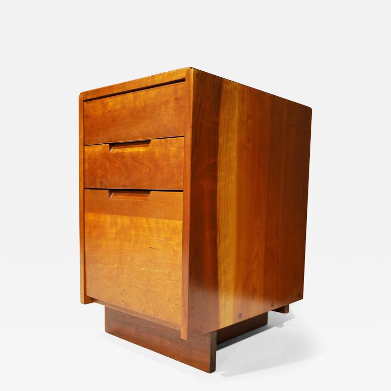 George Nakashima George Nakashima Cherry Nightstand or Pedestal Side Table with Sub Sap Streak