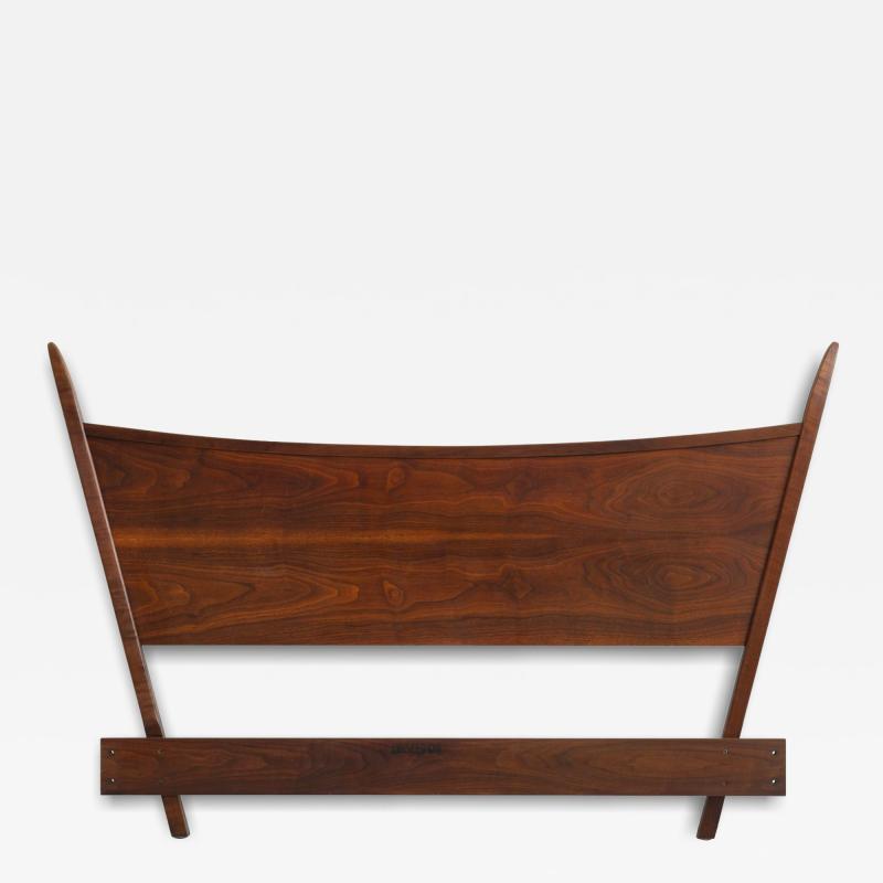 George Nakashima George Nakashima for Widdicomb Queen Headboard in Oiled Black Walnut 1958