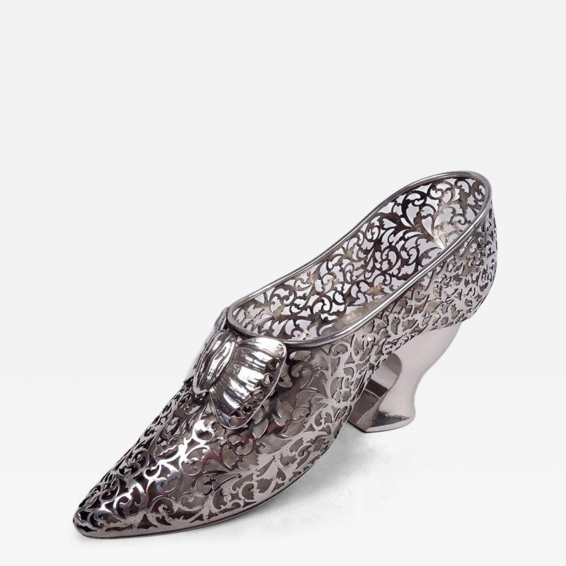 George Nathan Asprey English Edwardian Sterling Silver Lady s Shoe Ornament 1908