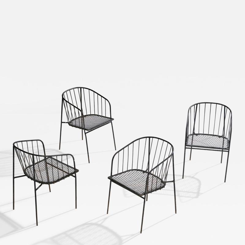 George Nelson Armchairs in Iron USA 1950s