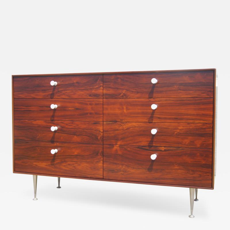 George Nelson Early Thin Edge Eight Drawer Rosewood Dresser by George Nelson for Herman Miller