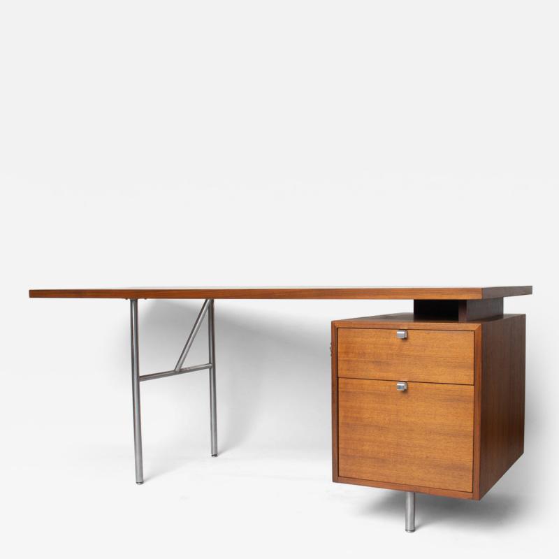 George Nelson George Nelson Desk in Walnut and Aluminium