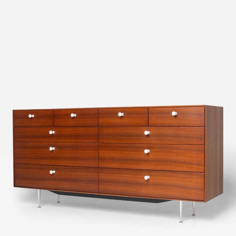 George Nelson George Nelson Thin Edge 10 Drawer Dresser in Walnut for Herman Miller